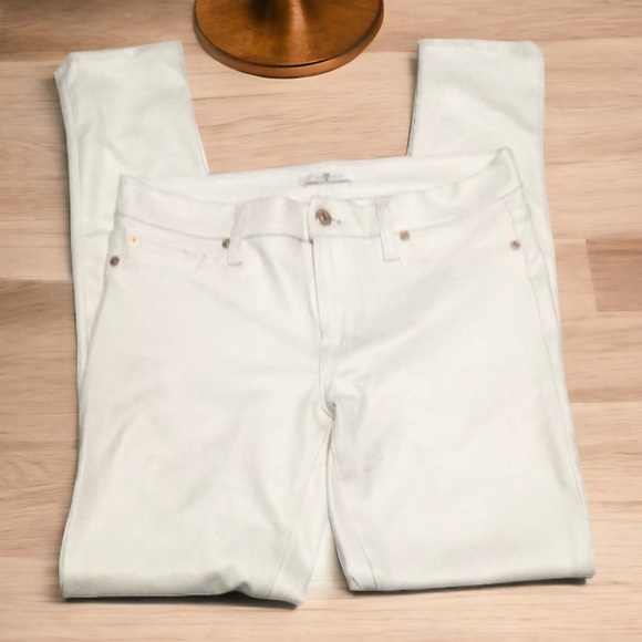 7 FOR ALL MANKIND SKINNY CREAM FAUX SUEDE PANTS SIZE 26 - Picture 6 of 15